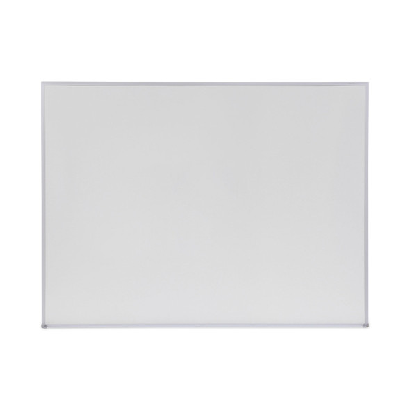 Melamine Dry Erase Board with Aluminum Frame, 48 x 36, White Surface, Anodized Aluminum Frame