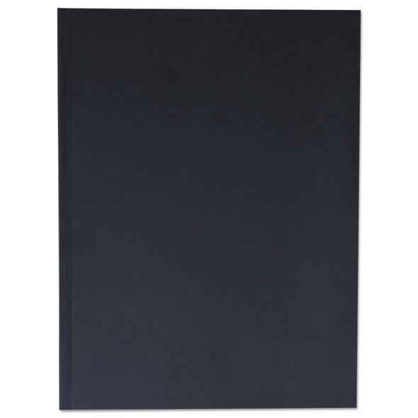 Casebound Hardcover Notebook, 1-Subject, Wide/Legal Rule, Black Cover, (150) 10.25 x 7.63 Sheets