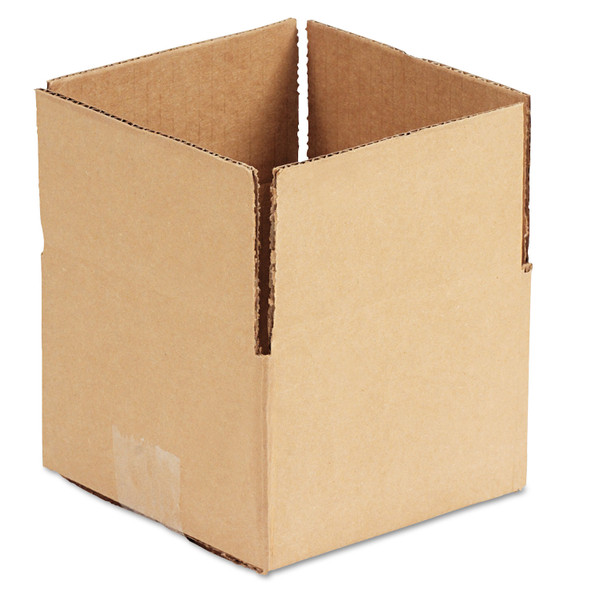 Fixed-Depth Corrugated Shipping Boxes, Regular Slotted Container (RSC), 6" x 6" x 4", Brown Kraft, 25/Bundle