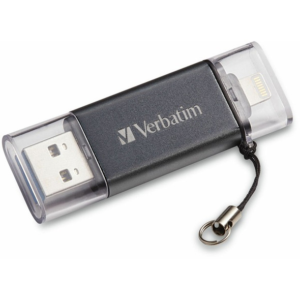64GB Store 'n' Go Dual USB 3.0 Flash Drive for Apple Lightning Devices - Graphite - 64GB Graphite