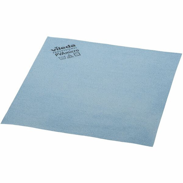 Vileda Professional PVAmicro Cleaning Cloths - 15" Length x 14" Width - 20 / Pack - Blue