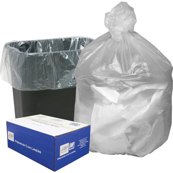 Berry High Density Commercial Can Liners - Small Size - 16 gal Capacity - 24" Width x 33" Length - 0.31 mil (8 Micron) Thickness - High Density - Natural - Resin - 1000/Carton - Garbage