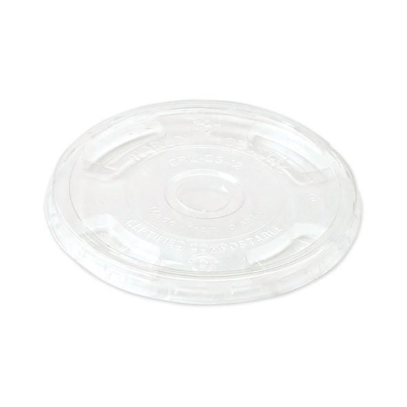 PLA Clear Cold Cup Lids, Flat Lid, Fits 9 oz to 24 oz Cups, 1,000/Carton