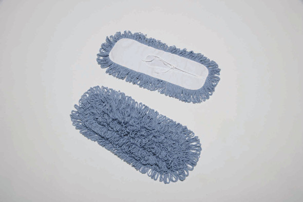 Inhibitor™ Anti-Microbial Dust Mop Head - Fits 5" x 18" Frame - Blue