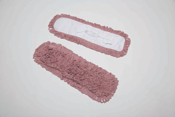 Inhibitor™ Anti-Microbial Dust Mop Head - Fits 5" x 24" Frame - Red