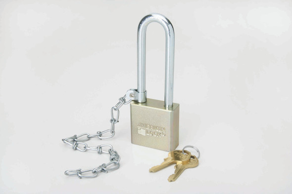 SKILCRAFT® Solid Steel and Solid Brass Case Padlocks - 3" - Keyed Different