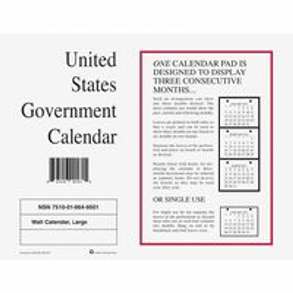 2024 Unicor Monthly Wall Calendar - Julian Dates - Monthly - White - 11" Height x 8.5" Width - 10/PK