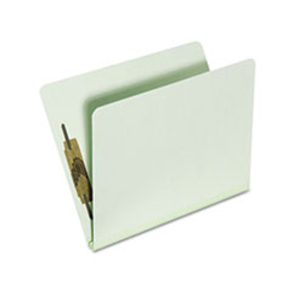 SKILCRAFT Heavy-Duty Top Tab File Folder - 8 1/2" x 11" - 2 Fastener(s) - 1" Fastener Capacity for Folder - Pressboard - Light Green - 30% Recycled - 25 / Box