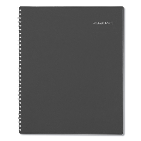 DayMinder Academic Weekly/Monthly Desktop Planner, 11 x 8.5, Charcoal Cover, 12-Month (July to June): 2023 to 2024