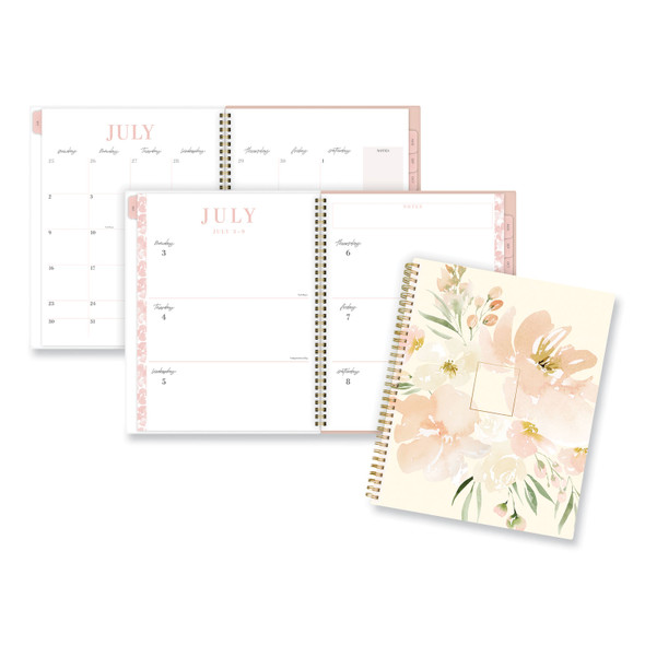 Leah Bisch Academic Year Weekly/Monthly Planner, Floral Art, 11 x 9.87, Floral Cover, 12-Month (July to June): 2023 to 2024