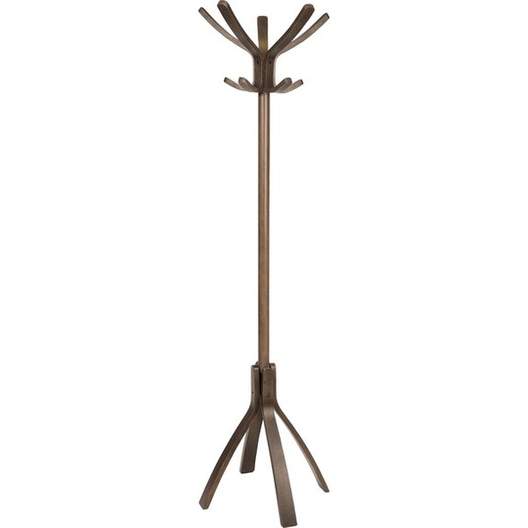 Alba High-capacity Wood Coat Stand - 5 Hooks - for Coat - Wood - 1 Each