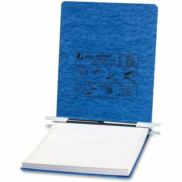 ACCO PRESSTEX Unburst Sheet Covers - 6" Binder Capacity - 9 1/2" x 11" Sheet Size - Light Blue - Recycled - Retractable Filing Hooks, Hanging System, Moisture Resistant, Water Resistant - 1 Each