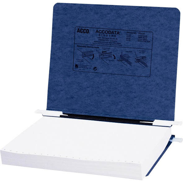 ACCO PRESSTEX Unburst Sheet Covers - 6" Binder Capacity - Letter - 8 1/2" x 11" Sheet Size - Dark Blue - Recycled - Retractable Filing Hooks, Hanging System, Moisture Resistant, Water Resistant - 1 Each