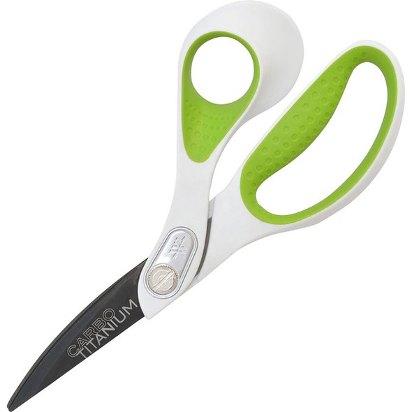 Westcott 8" Bent CarboTitanium Scissors - 8" Overall Length - Bent - Titanium - Pointed Tip - Gray - 1 Each