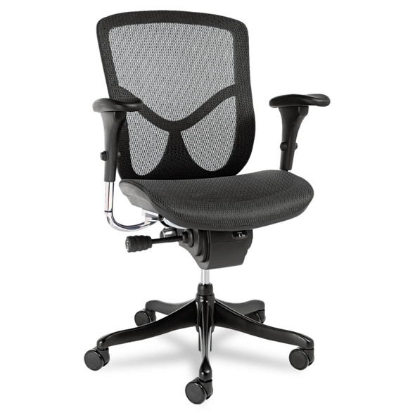 Alera EQ Series Ergonomic Multifunction Mid-Back Mesh Chair, Supports Up to 250 lb, Black