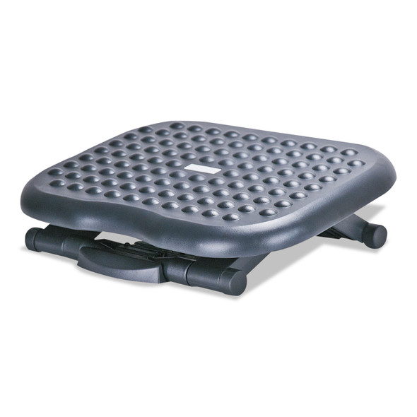 Relaxing Adjustable Footrest, 13.75w x 17.75d x 4.5 to 6.75h, Black