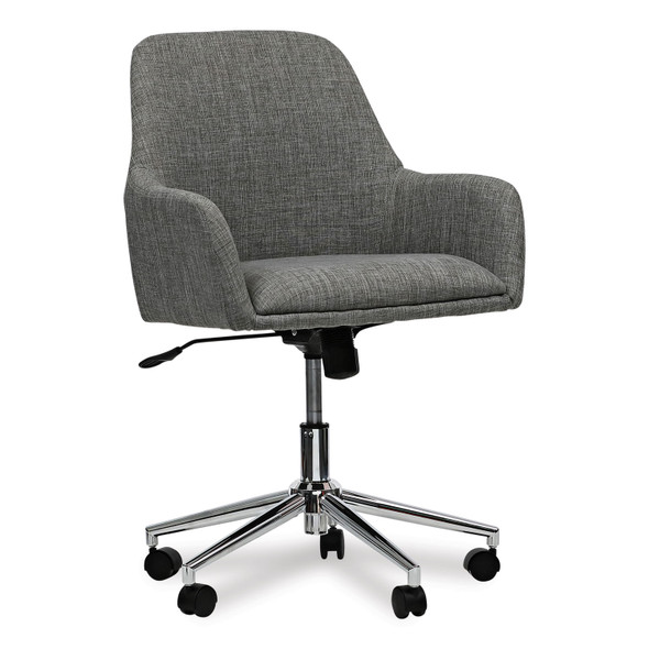Mid-Century Task Chair, Supports Up to 275 lb, 18.9" to 22.24" Seat Height, Gray Seat, Gray Back