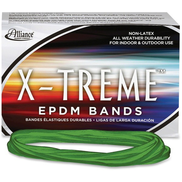 X-Treme X-treme Rubber Bands - 7" Length x 0.1" Width - Latex-free, Durable, UV Resistant, Ozone Resistant, Heavy Duty, Reusable - 200 / Box - Ethylene Propylene Diene Monomer (EPDM) - Lime Green