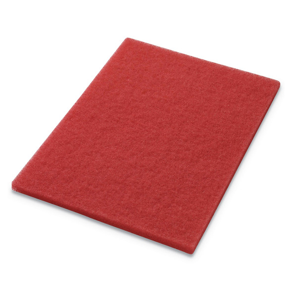 Buffing Pads, 28 x 14, Red, 5/Carton