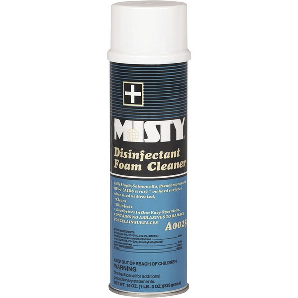 Amrep Disinfectant Foam Cleaner - Concentrate - 19 fl oz (0.6 quart) - Clean Scent - 12 / Carton