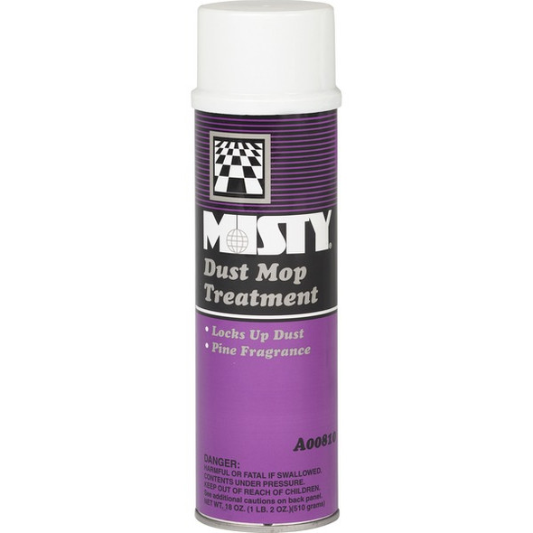 MISTY Dust Mop Treatment - For Multi Surface - 18 fl oz (0.6 quart) - Pine Scent - 12 / Carton - No-wax - White