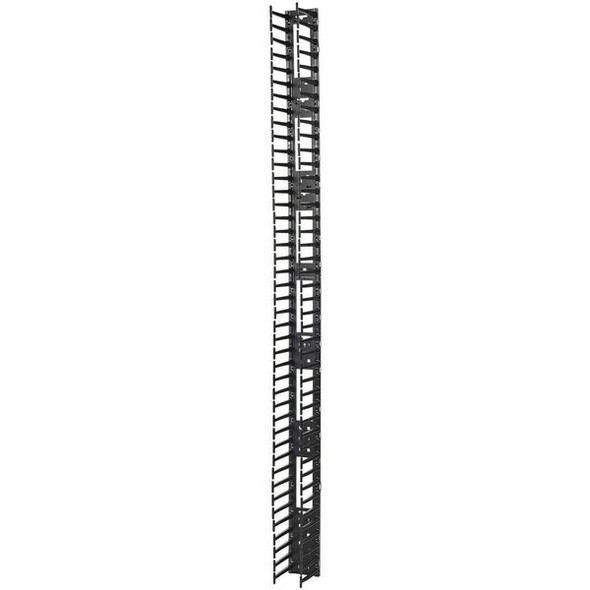 APC by Schneider Electric Vertical Cable Manager for NetShelter SX 750mm Wide 45U (Qty 2) - Cable Pass-through - Black - 1 - 45U Rack Height - TAA Compliant