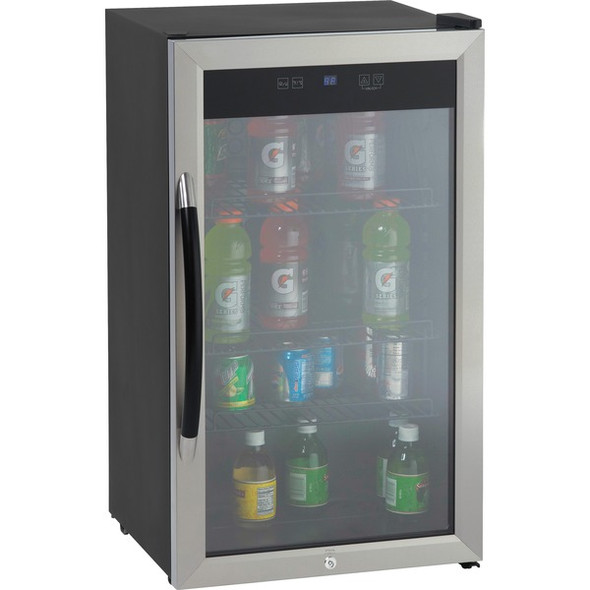Avanti BCA306SSIS 3.0 Cubic Foot Beverage Cooler - 3 ftÃƒâ€šÃ‚Â³ - Auto-defrost - Auto-defrost - Reversible - 3 ftÃƒâ€šÃ‚Â³ Net Refrigerator Capacity - 120 V AC - Silver - LED Light