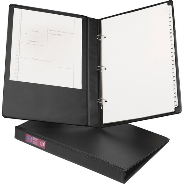 Avery&reg; Legal Durable Binder - 1" Binder Capacity - Legal - 8 1/2" x 14" Sheet Size - 175 Sheet Capacity - 3 x Round Ring Fastener(s) - 2 Pocket(s) - Polypropylene - Recycled - Spine Label, Durable, Flexible, Sturdy, Rivet, Label Holder - 1 Each