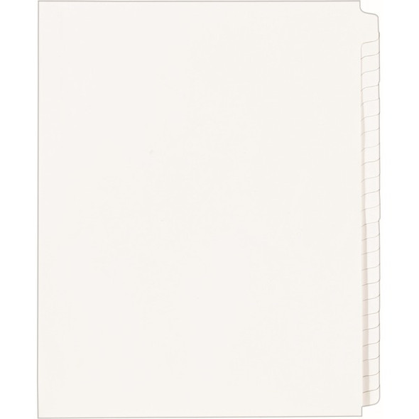 Avery&reg; Standard Collated Legal Dividers - 1 x Divider(s) - Blank Side Tab(s) - 25 Tab(s)/Set - 8.5" Divider Width x 11" Divider Length - Letter - White Paper Divider - White Tab(s) - Recycled - 1