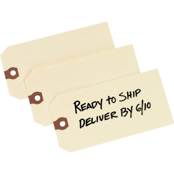 Avery&reg; Unstrung Manila Shipping Tags - 5.20" Length x 2.62" Width - Rectangular - 1000 / Box - Card Stock - Manila