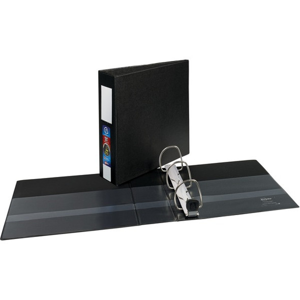 Avery&reg; Heavy-Duty Black 3" Binder (79993) - Avery&reg; Heavy-Duty 3 Ring Binder with Label Holder, 3" One Touch EZD&reg; Rings, 3.5" Spine, 1 Black Binder (79993)