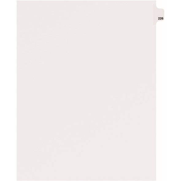 Avery&reg; Side Tab Individual Legal Dividers - 25 x Divider(s) - Side Tab(s) - 226 - 1 Tab(s)/Set - 8.5" Divider Width x 11" Divider Length - Letter - 8.50" Width x 11" Length - White Paper Divider - Recycled - 1