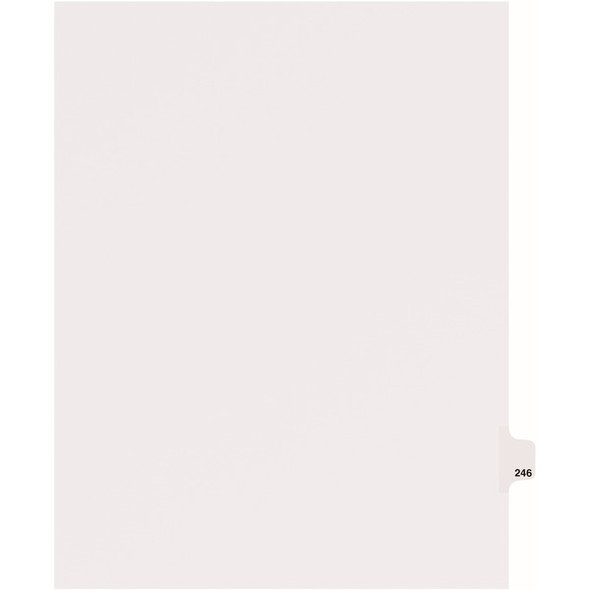 Avery&reg; Side Tab Individual Legal Dividers - 25 x Divider(s) - Side Tab(s) - 246 - 1 Tab(s)/Set - 8.5" Divider Width x 11" Divider Length - Letter - 8.50" Width x 11" Length - White Paper Divider - Recycled - 1