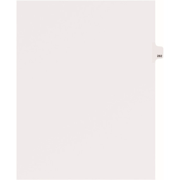 Avery&reg; Side Tab Individual Legal Dividers - 25 x Divider(s) - Side Tab(s) - 282 - 1 Tab(s)/Set - 8.5" Divider Width x 11" Divider Length - Letter - 8.50" Width x 11" Length - White Paper Divider - Recycled - 1
