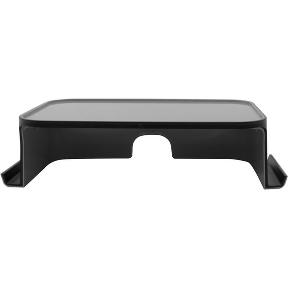 Advantus Monitor Stand - 25 lb Load Capacity - 4.5" Height x 9.8" Width - Desktop - Polystyrene - Matte Gray, Matte Black