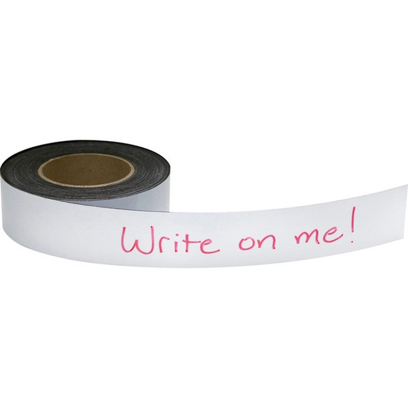 Zeus Magnetic Labeling Tape - 16.67 yd Length x 2" Width - For Labeling, Shelf Labeling - 1 / Roll - White