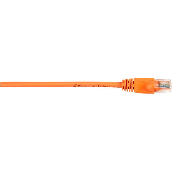Black Box Cat.5e Patch Network Cable - 1 ft Category 5e Network Cable for Network Device - First End: 1 x RJ-45 Network - Male - Second End: 1 x RJ-45 Network - Male - 1 Gbit/s - Patch Cable - Gold Plated Contact - CM - 26 AWG - Orange