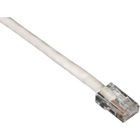 Black Box GigaBase Cat.5e UTP Patch Network Cable - 1 ft Category 5e Network Cable for Patch Panel, Wallplate, Network Device - First End: 1 x RJ-45 Network - Male - Second End: 1 x RJ-45 Network - Male - Patch Cable - CM - 24 AWG - White