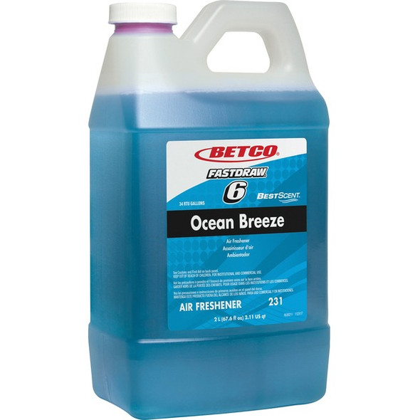 Betco BestScent Ocean Breeze Deodorizer - FASTDRAW 6 - Concentrate - 1