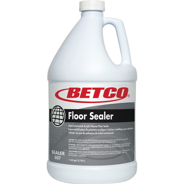 Betco Acrylic Floor Sealer - 128 fl oz (4 quart) - Characteristic Scent - 1 Each - Clear, Milky White