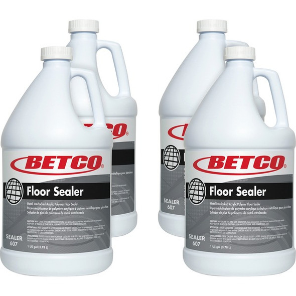 Betco Acrylic Floor Sealer - 128 fl oz (4 quart) - Characteristic Scent - 4 / Carton - Clear, Milky White