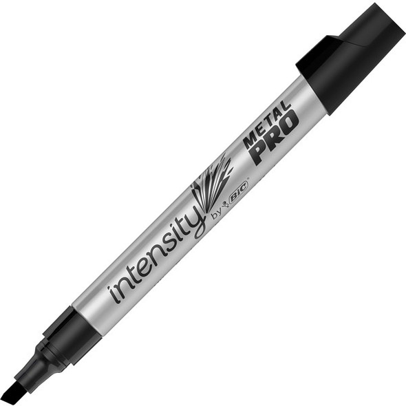 BIC Pro Chisel Tip Intensity Permanent Marker - Medium Marker Point - Chisel Marker Point Style - Metal Tip - 1 Dozen