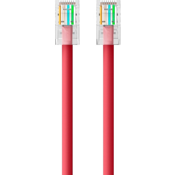 Belkin Cat5e Patch Cable - RJ-45 Male Network - RJ-45 Male Network - 25ft - Red