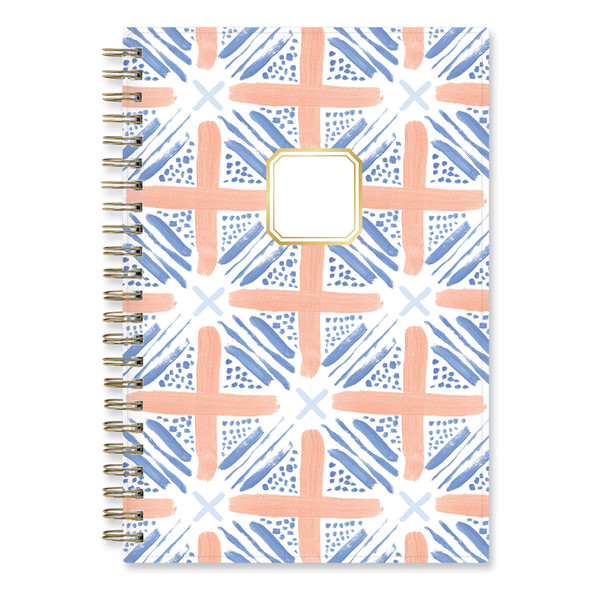 Margaret Jeane Geo Tile Academic Weekly/Monthly Planner, 8 x 5, Blue/Peach Cover, 12-Month (July to June): 2022 to 2023