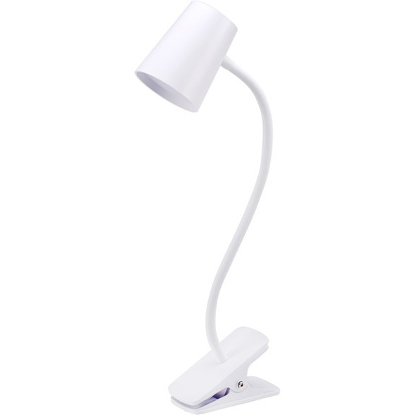 Bostitch Adjustable LED Clamp Light - 5.20 W LED Bulb - Adjustable, Flexible Neck, Adjustable Head - Silicone - Desk Mountable, Wall Mountable - White - for Desk, Cubicle, Home, Office, Classroom, Communal Area