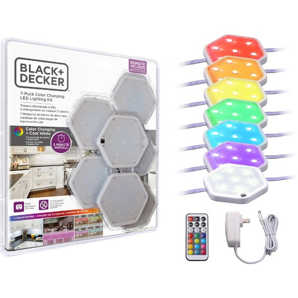 Bostitch Color-Changing LED Puck Light Kit - White