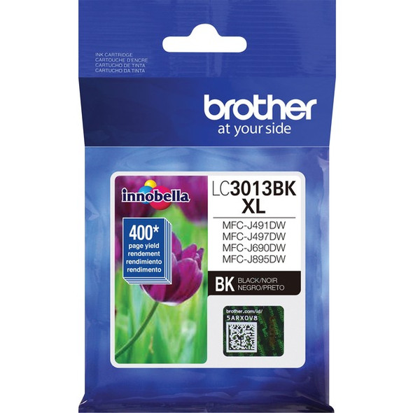 Brother LC3013BK Original High Yield Inkjet Ink Cartridge - Single Pack - Black - 1 Each - 400 Pages