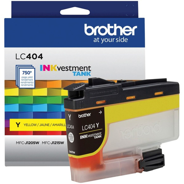 Brother INKvestment LC404Y Original Standard Yield Inkjet Ink Cartridge - Single Pack - Yellow - 1 Each - 750 Pages