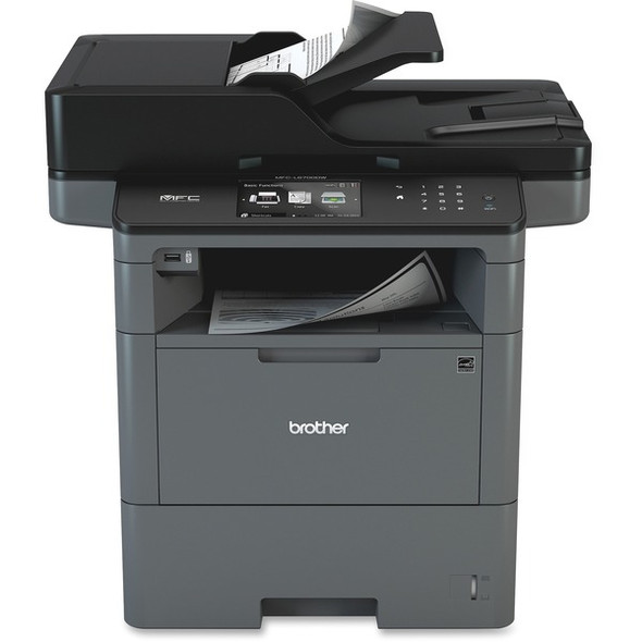 Brother MFC-L6700DW Laser Multifunction Printer - Monochrome - Duplex - Copier/Fax/Printer/Scanner - 48 ppm Mono Print - 1200 x 1200 dpi Print - 4.9" LCD Touchscreen - Gigabit Ethernet - Wireless LAN - USB 2.0