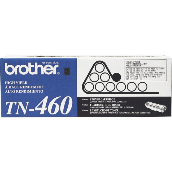 Brother TN460 Original Toner Cartridge - Laser - 6000 Pages - Black - 1 Each